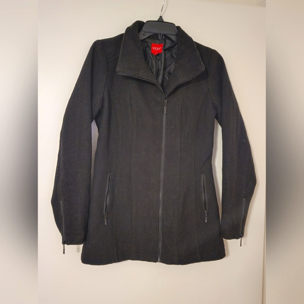Women's Guess Zip Up Apalonia Peacoat Size Small